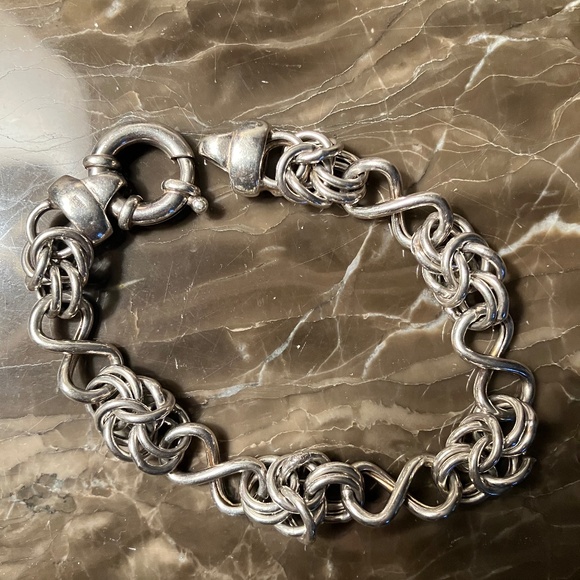 Silver Bystantine Chain Bracelet- 8